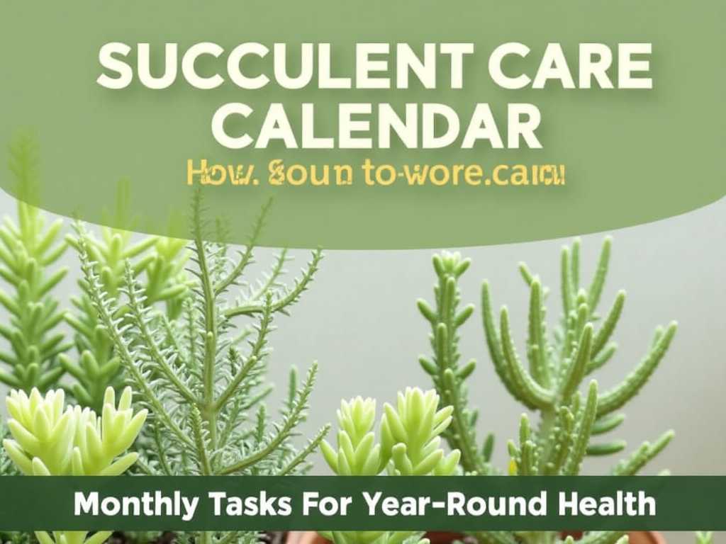 Succulent Care Calendar: Monthly Tasks for Year-Round Health