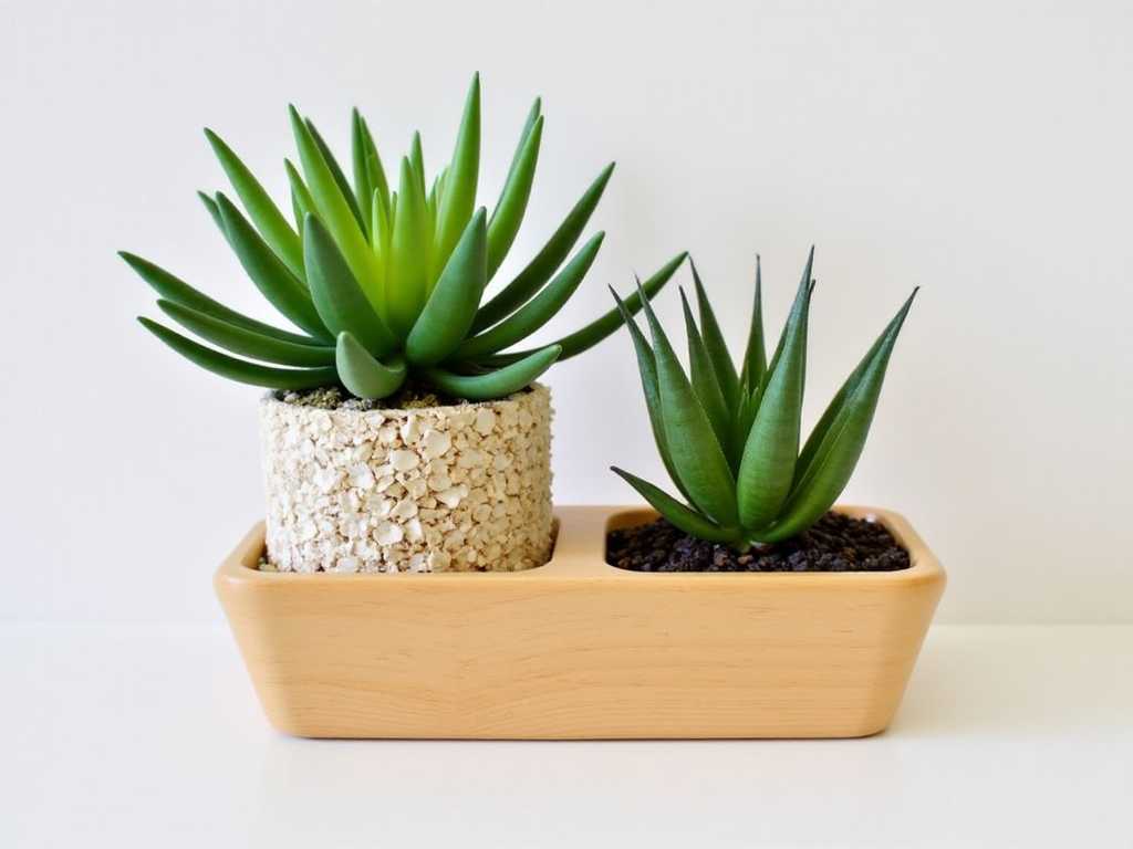 Succulent & Sansevieria Office Desk Garden